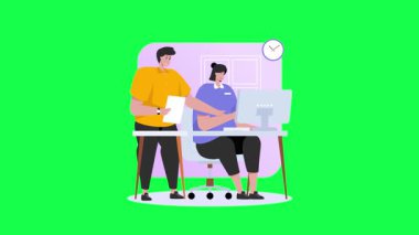 Hastanedeki adam ve doktor vektör çizimi