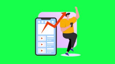 Akıllı telefonu cep telefonuyla kullanan bir adam.