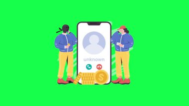 Çevrimiçi ödemeli akıllı telefon kullanan birinin vektör düz çizimi, tıklama başına ödeme ve akıllı telefon.