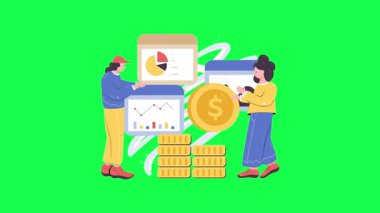 iş konsepti, düz stil tasarım