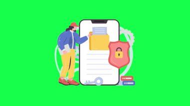 Online ödeme. düz biçim vektör illüstrasyonu.