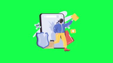 Alışveriş kavramı, vektör tasarımı, illüstrasyon