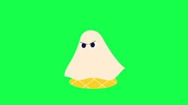 Cadılar Bayramı balkabağı. Tatlı cadılar bayramı balkabağı. Çizgi film çizimi. vektör illüstrasyonu.