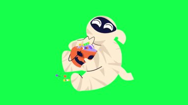 Cadılar bayramın kutlu olsun, Cadılar Bayramı partisi konsepti. vektör illüstrasyonu