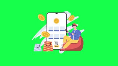 Bitcoin ve engelleme teknolojisi. düz dizayn