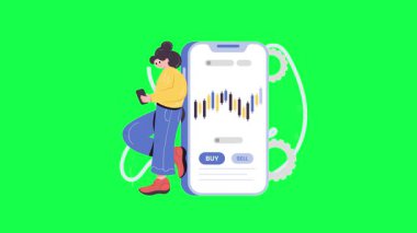 İnternetten alışveriş konsepti. Düz vektör illüstrasyonu.