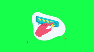 Yeşil arka planda yıldızların ve yıldızların olduğu bir kredi kartı tutuyor.