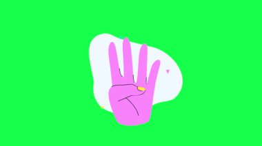 El ikonu. Web için el vektör simgelerinin düz çizimi