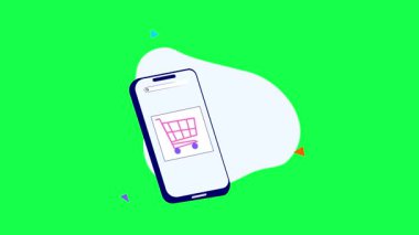 mobil ödeme konsepti. düz biçim illüstrasyonu