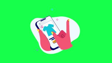 Online ödeme. Kredi kartı ve vektörlü cep telefonu