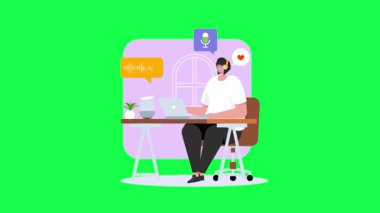 Adam akıllı telefon kullanıyor ve ekranda bir telefon görüşmesi yapıyor. Sosyal ağlar ve iletişim konsepti. düz biçim vektör illüstrasyonu.