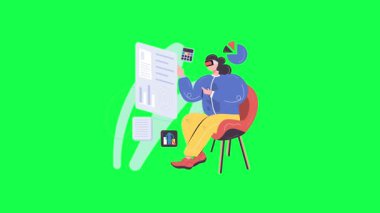 Bilgisayarda çalışan genç erkek serbest yazar.