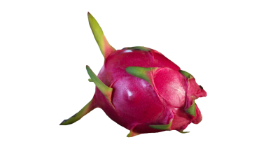 Şeffaf arkaplanda ejderha meyvesi izole.