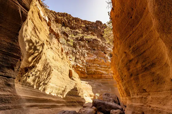 renkli tuffs, Barranco de las Vacas (İnekler Geçidi), Gran Canaria Adası, İspanya