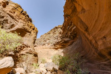 renkli tuffs, Barranco de las Vacas (İnekler Geçidi), Gran Canaria Adası, İspanya