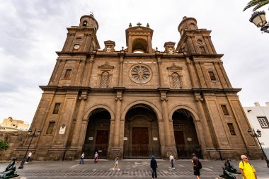Las Palmas de Gran Canaria Katedrali (Santa Ana Katedrali) cephesi. Las Palmas, Büyük Kanarya. Kanarya Adaları. İspanya.