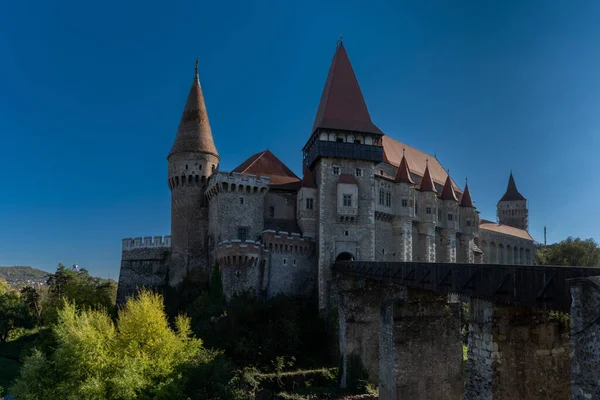 Хунедоара Румыния Октября 2022 Года Вид Знаменитый Замок Корвин Века — стоковое фото