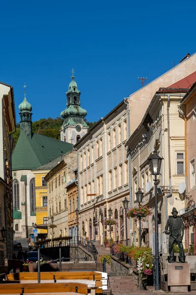 Banská Štiavnica Slovensko Září 2022 Pohled Hlavní Ulici Historické Centrum — Stock fotografie
