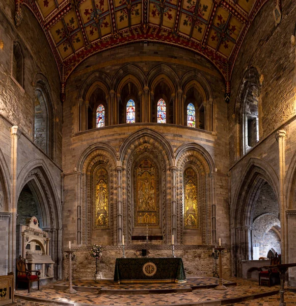 Davids Reino Unido Agosto 2022 Vista Panorâmica Altar Ornamentado Dentro — Fotografia de Stock