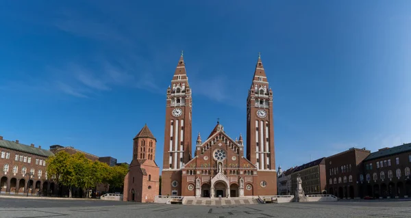 Szeged Hongarije Oktober 2022 Blik Tweesprong Rooms Katholieke Votiefkerk Szeged — Stockfoto