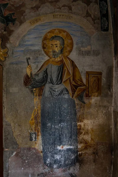 Bachkovo Bulgaristan Ekim 2022 Bachkovo Manastırı Nın Duvarında Yüzyıl Hıristiyan — Stok fotoğraf