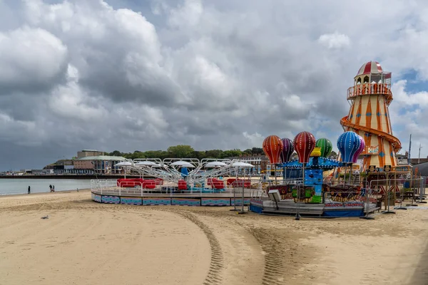 Weymouth Wielka Brytania Września 2022 Pusty Park Rozrywki Plaży Weymouth — Zdjęcie stockowe