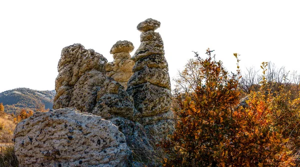 Panorama View Stone Dolls Rock Formations Kratovo North Macedonia — Stock Photo, Image