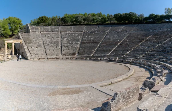 Epidauros Grecia Noviembre 2022 Vista Del Antiguo Teatro Epidauros Sur —  Fotos de Stock