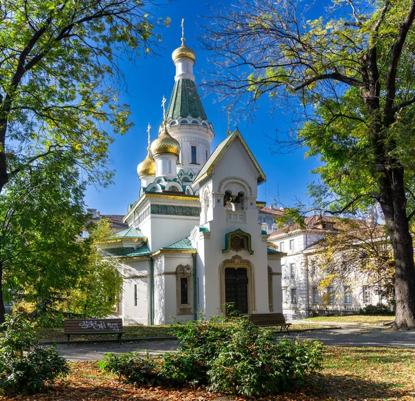 Σόφια Βουλγαρία Οκτωβρίου 2022 Άποψη Της Εκκλησίας Του Αγίου Νικολάου — Φωτογραφία Αρχείου