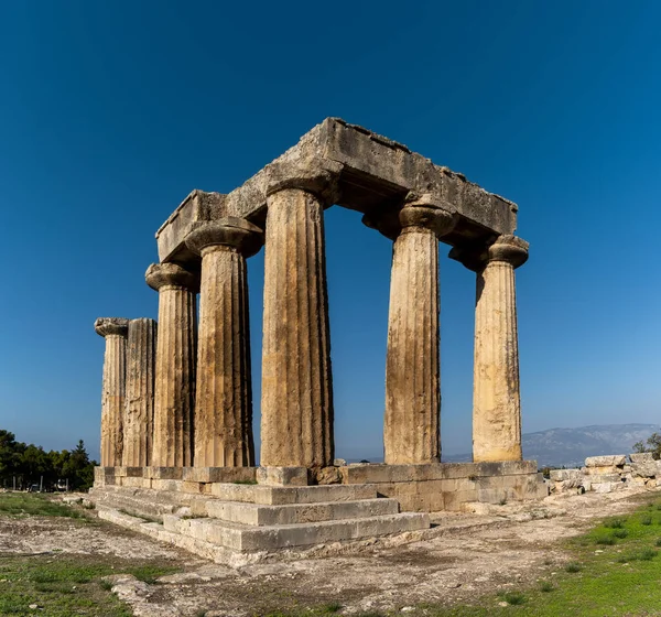 Corinth Greece November 2022 View Temple Apollo Ancient Corinth Southern — Stock Photo, Image
