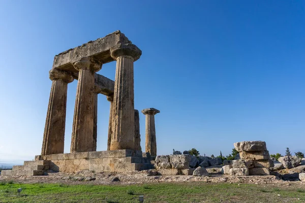 Corinth Greece November 2022 View Temple Apollo Ancient Corinth Southern — Stock Photo, Image