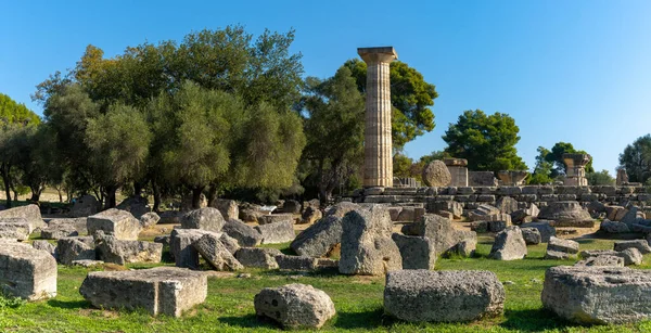 Olympia Greece November 2022 View Ruins Temple Zeus Ancient Olympia — Stock Photo, Image