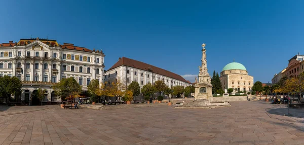 Pecs Hungary October 2022 View Szechenyi Square Downtown Pecs Holy — Stock Photo, Image