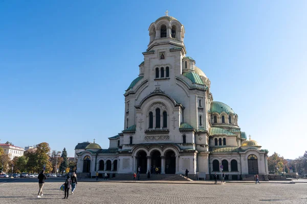 Sofia Bulgaria October 2022 View Saint Alexander Nevsky Cathedral Downtown — Stock Photo, Image