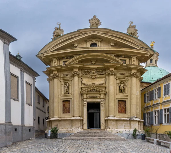 stock image Graz, Austria - 9 October, 2022: exterior view of the Mausoleum of the Saint Catharine's Church in downtown Graz