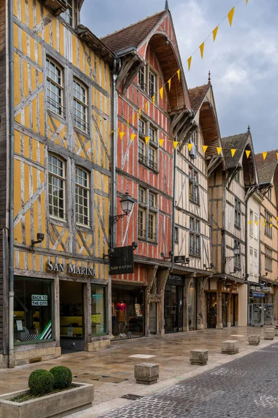 Troyes France Septembre 2022 Maisons Colombages Médiévales Dans Centre Historique — Photo