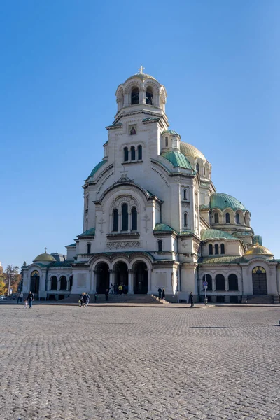 Sofia Bulgaria October 2022 View Saint Alexander Nevsky Cathedral Downtown — Stock Photo, Image