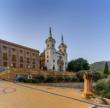 Murcia, Spain - 22 February, 2023: view of the Sanctuary of our Lady of the Holy Fountain church in Murcia