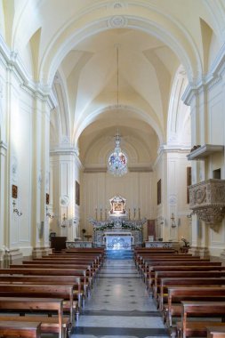 Santa Maria di Leuca, İtalya - 29 Kasım 2023: Güney İtalya 'daki Santa Marina di Leuca liman ve liman şehri