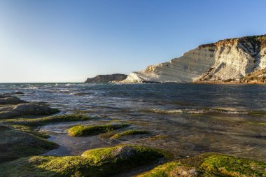 Sicilya 'nın güney kıyısındaki Türk Steops manzarası