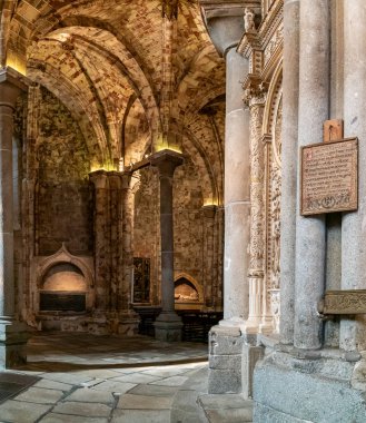 Avila, Spain - 8 April, 2024: view of a bloodstone side chapel in the Avila Cathedral clipart