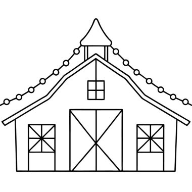 Noel ağacı olan ev.