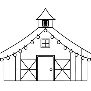 Çelenkleri ve topları olan Noel ağacı