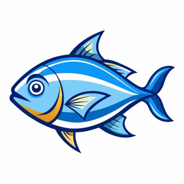Balık karikatür vektör simgesi