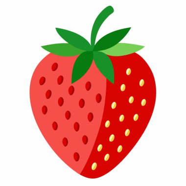 Çilek simgesi vektör çizimi