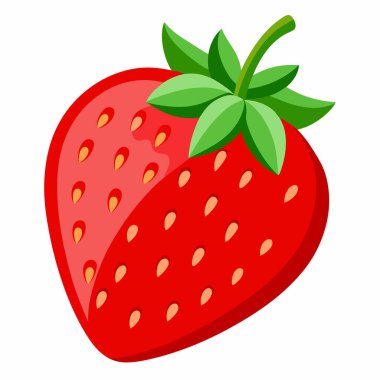 Beyaz arkaplanda kırmızı çilek