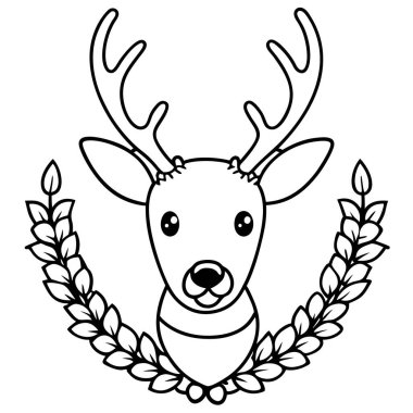 Taç ikonlu ren geyiği, çizgi tasarımı