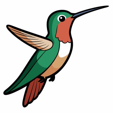 Şirin kuş çizgi filminin vektör çizimi