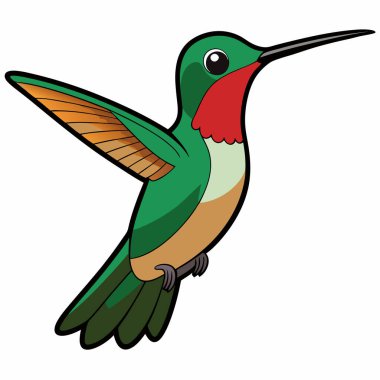 çizgi film şirin sinekkuşu vektör çizimi