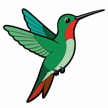 Sinekkuşu çizgi film vektör çizimi